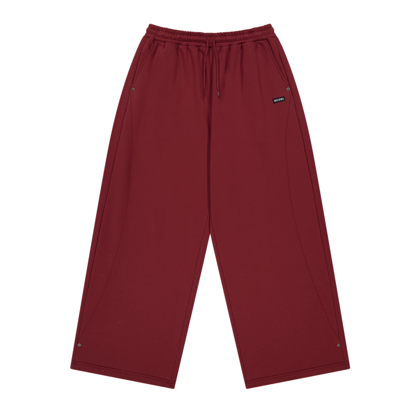 【早鳥優惠】Curve Rivet 寬鬆運動長褲 櫻桃紅(男女同款)