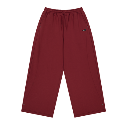 【早鳥優惠】Curve Rivet 寬鬆運動長褲 櫻桃紅(男女同款)