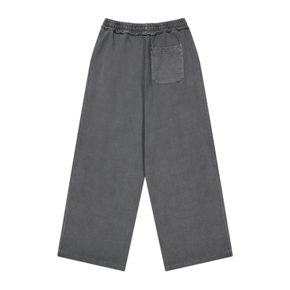 【早鳥優惠】Pigment Wide 水洗復古風寬鬆運動長褲 鐵灰色