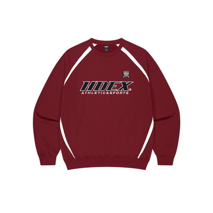 【早鳥優惠】Origin Color Block 滾邊撞色長袖上衣 櫻桃紅