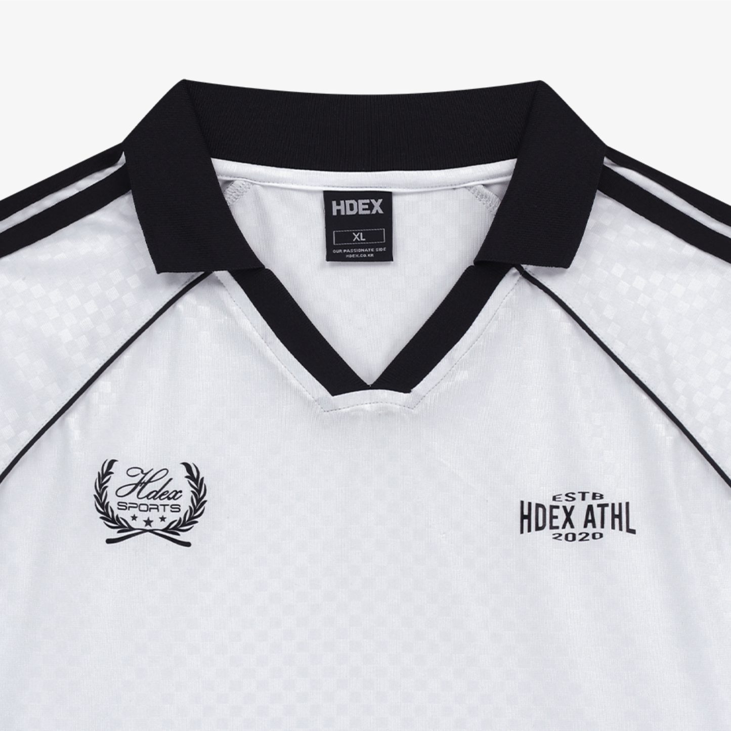 【早鳥優惠】Football Jersey 滾邊撞色長袖上衣 白色(男女同款)