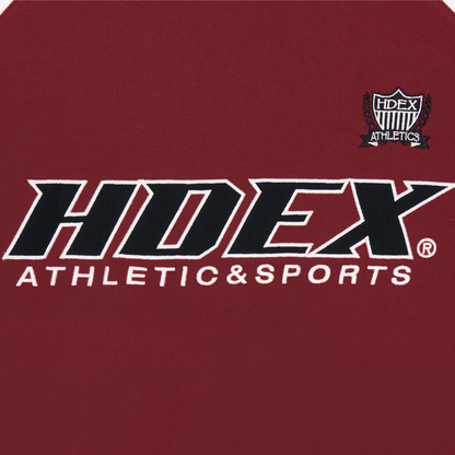 【早鳥優惠】Origin Color Block 滾邊撞色長袖上衣 櫻桃紅