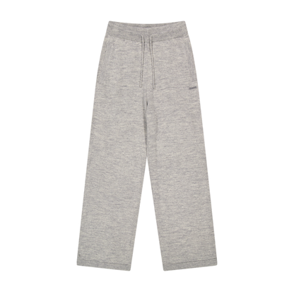 【早鳥優惠】Womens Knit 寬鬆針織長褲 麻花灰