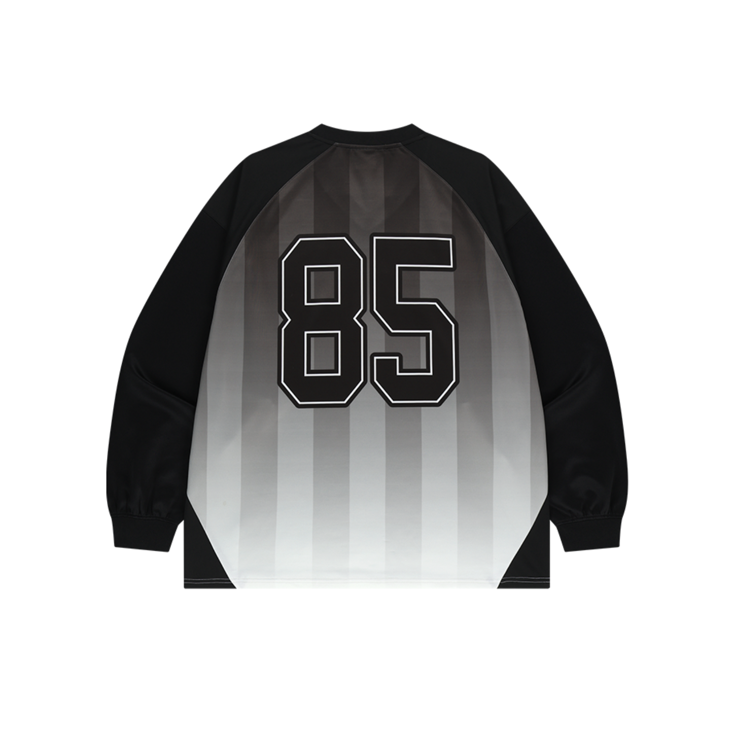 Stripe Jesrsey 漸層條紋運動長袖上衣 黑色(男女同款)