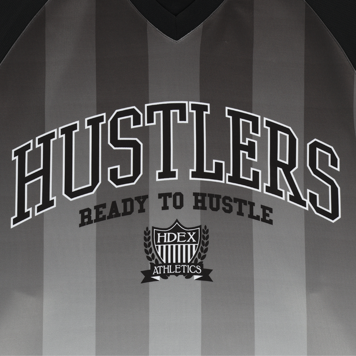 Stripe Jesrsey 漸層條紋運動長袖上衣 黑色(男女同款)