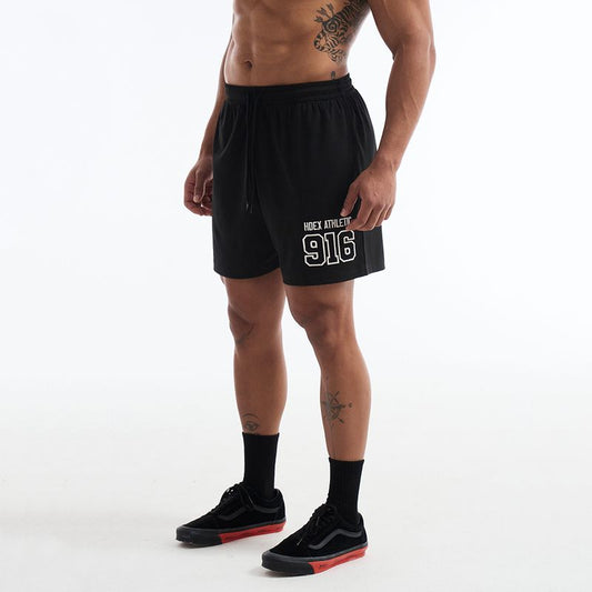 【新品早鳥優惠】916 Solid 透氣運動短褲 黑色