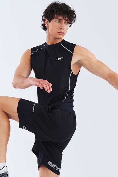 【新品預購】ASSIST MESH MIX 兩件式透氣運動短褲 黑色
