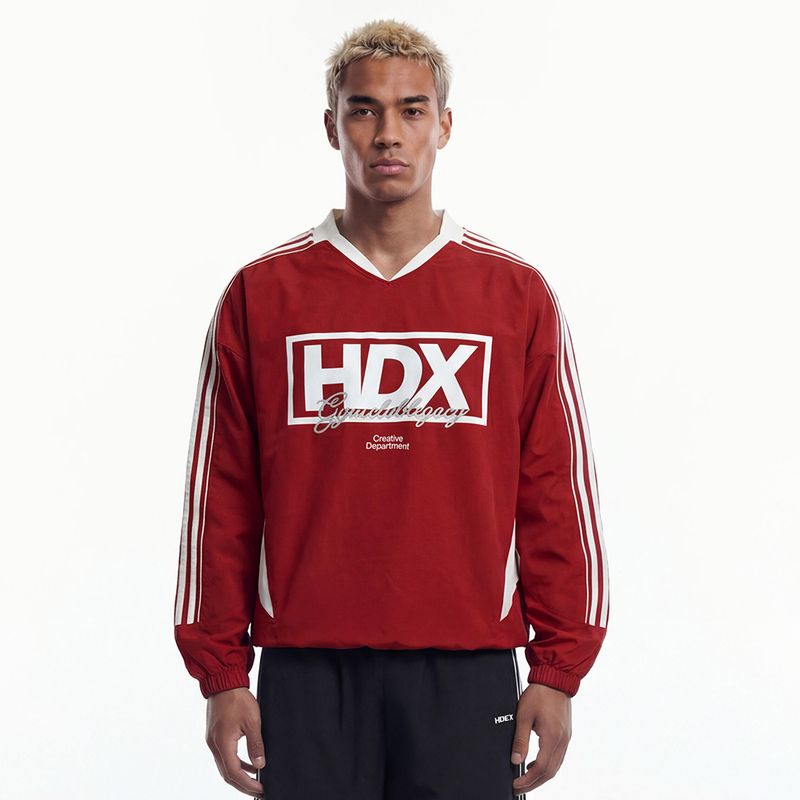 【新品早鳥優惠】Color Summit 美式足球風運動長袖上衣 紅色(男女同款)