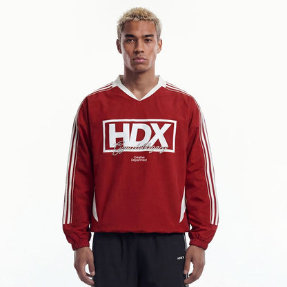 【新品早鳥優惠】Color Summit 美式足球風運動長袖上衣 紅色(男女同款)