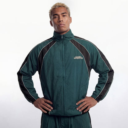 【新品早鳥優惠】Color Summit Piping 滾邊撞色防風夾克 綠色(男女同款)