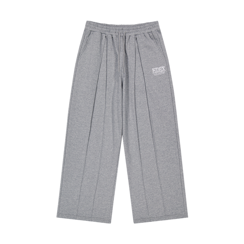 【新品早鳥優惠】Core Deep Tuck 壓線寬版運動長褲 麻花灰