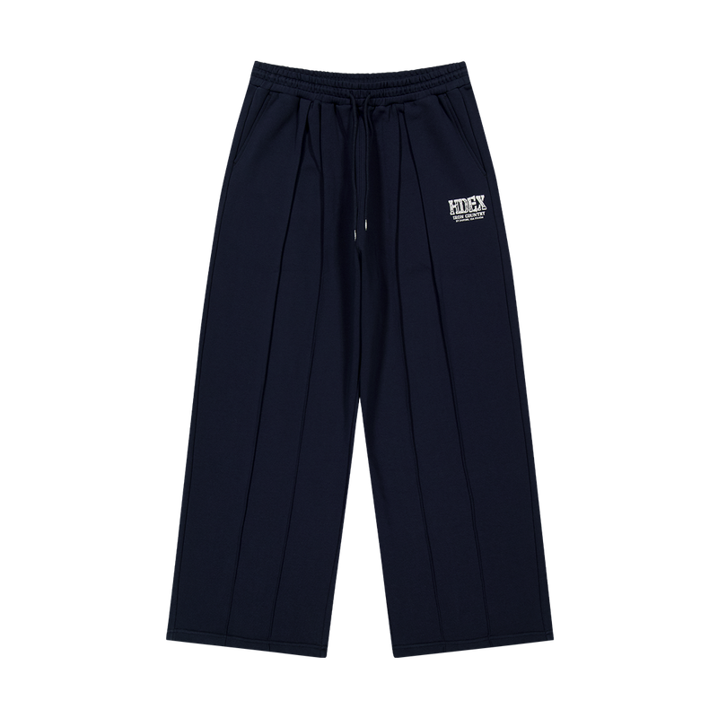 【新品早鳥優惠】Core Deep Tuck 壓線寬版運動長褲 海軍藍