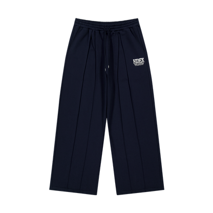 【新品早鳥優惠】Core Deep Tuck 壓線寬版運動長褲 海軍藍