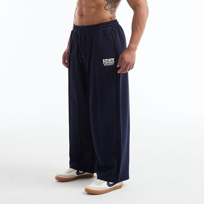 【新品早鳥優惠】Core Deep Tuck 壓線寬版運動長褲 海軍藍