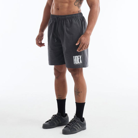 【新品早鳥優惠】Crack Printed 休閒棉質短褲 鐵灰色