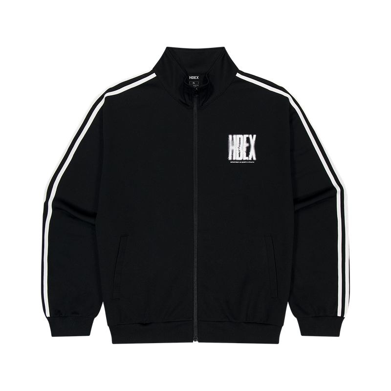 【新品早鳥優惠】Crack Printed 滾邊運動休閒外套 黑色