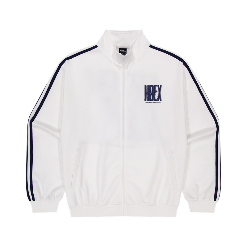 【新品早鳥優惠】Crack Printed 滾邊運動休閒外套 白色