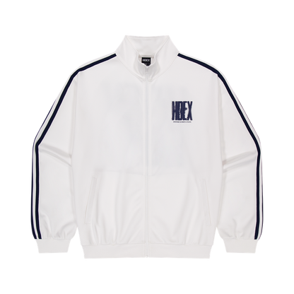 【新品早鳥優惠】Crack Printed 滾邊運動休閒外套 白色