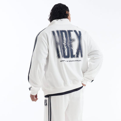 【新品早鳥優惠】Crack Printed 滾邊運動休閒外套 白色