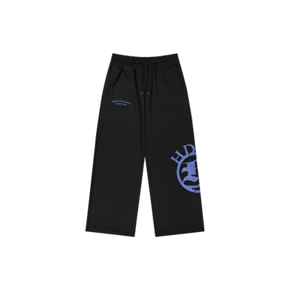 【新品早鳥優惠】Crown Giant Fit 透氣寬版運動長褲 黑色