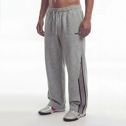 【新品早鳥優惠】EZ Curved Track 休閒寬版長褲 麻花灰