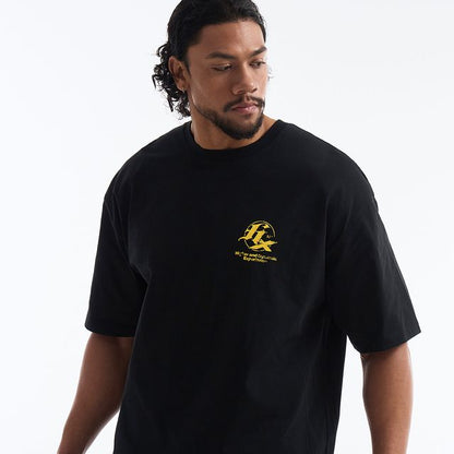 HX Back Logo Over Fit 運動短袖上衣 黑色