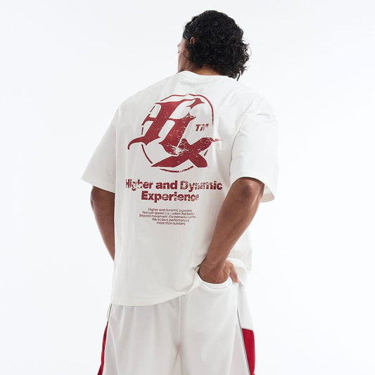 【新品早鳥優惠】HX Back Logo Over Fit 運動短袖上衣 白色