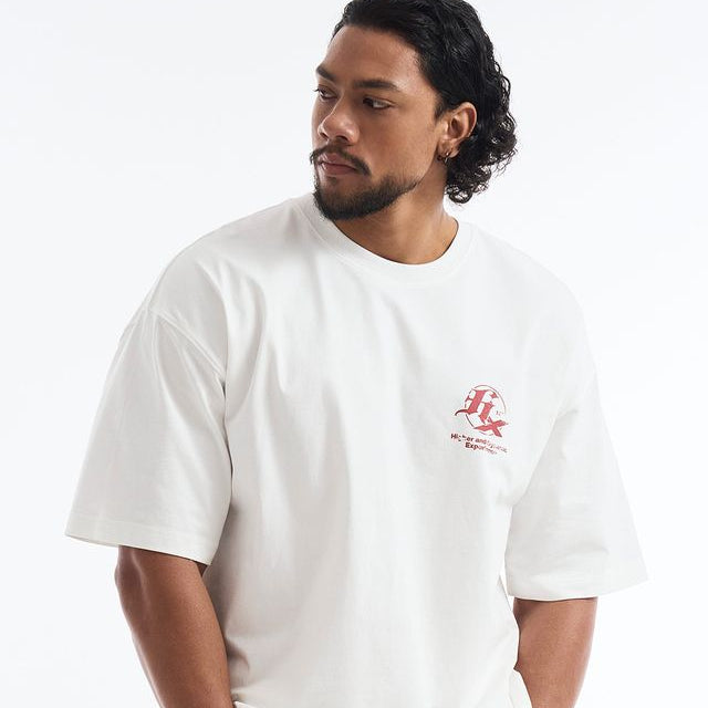 HX Back Logo Over Fit 運動短袖上衣 白色