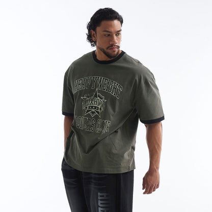 【新品早鳥優惠】LVS Club 美式復古純棉短袖上衣 卡其色