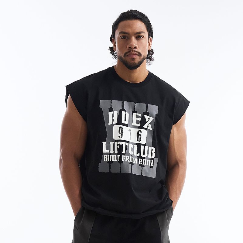 【新品早鳥優惠】Lift Cap 復古純棉運動背心 黑色