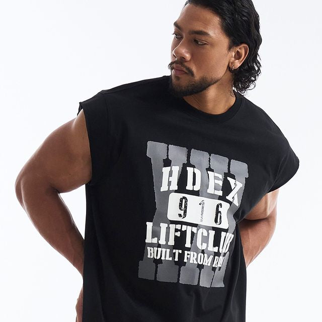 【新品早鳥優惠】Lift Cap 復古純棉運動背心 黑色