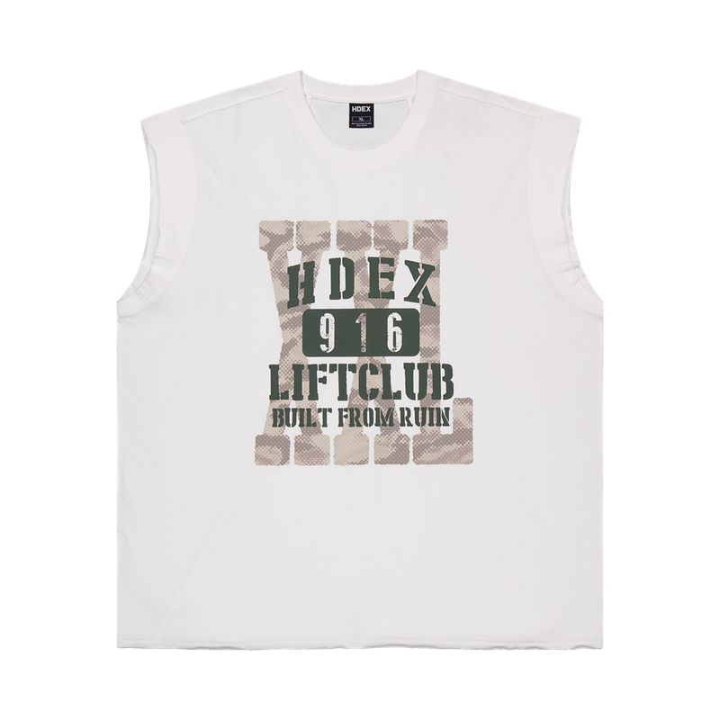 【新品早鳥優惠】Lift Cap 復古純棉運動背心 白色