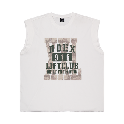 【新品早鳥優惠】Lift Cap 復古純棉運動背心 白色