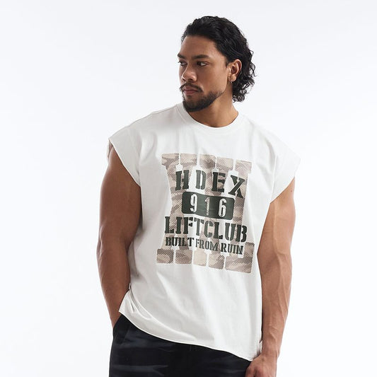 【新品早鳥優惠】Lift Cap 復古純棉運動背心 白色