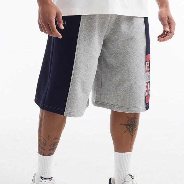 【新品早鳥優惠】Lift Damage 撞色拼接百慕達運動短褲 麻花灰