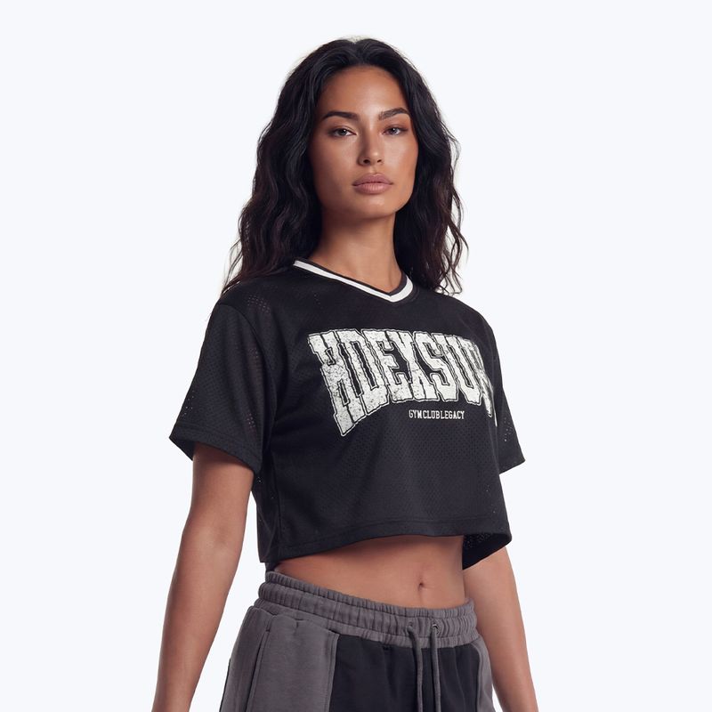 【新品早鳥優惠】Mega Wide 透氣網眼短版運動上衣 黑色