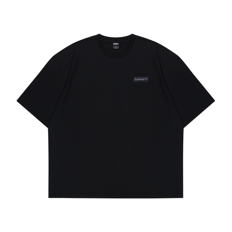 【新品早鳥優惠】Wild Letter Giant Fit 純棉短袖上衣 黑色