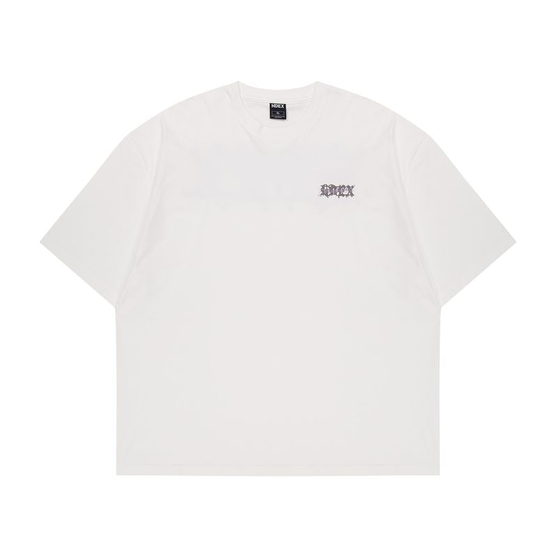 Wild Letter Giant Fit 純棉短袖上衣 白色