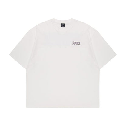 Wild Letter Giant Fit 純棉短袖上衣 白色
