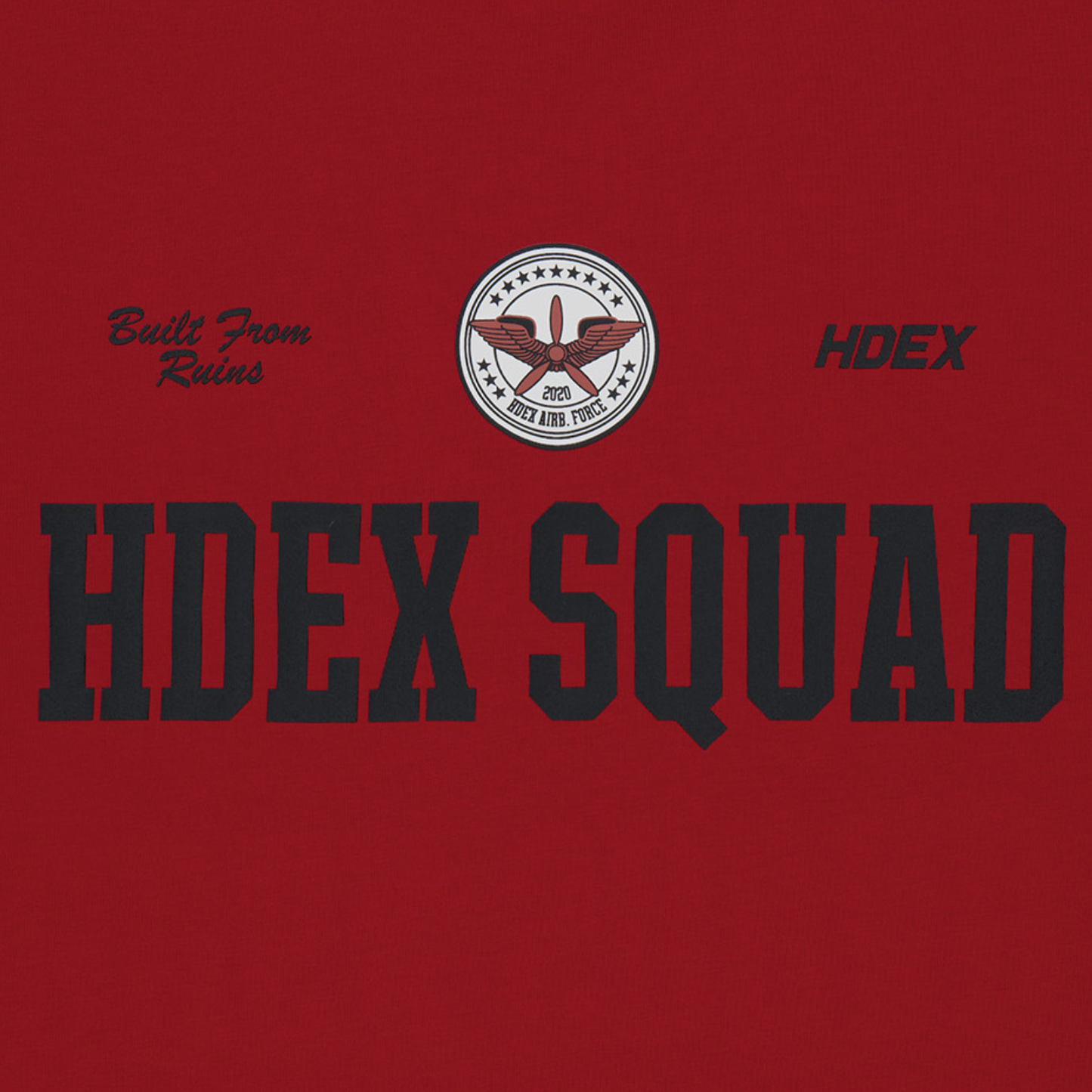 Squad 印花運動短袖上衣 深紅色