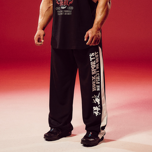 【新品早鳥優惠】Strong Dexter Giant Fit 滾邊透氣運動長褲 黑色