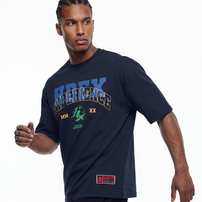 Overlay Giant Fit 純棉短袖上衣 深藍色