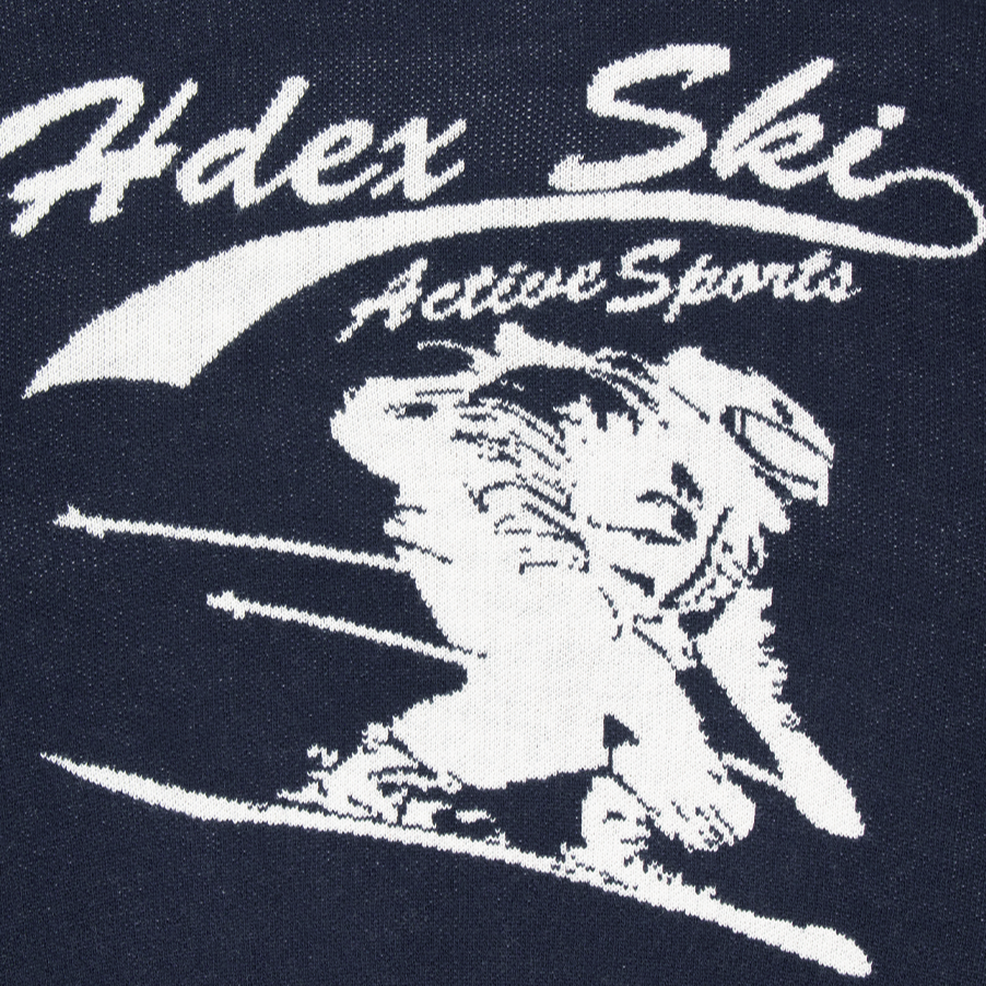 【早鳥優惠】Over Fit Ski  混羊毛針織毛衣 深藍色(男女同款)