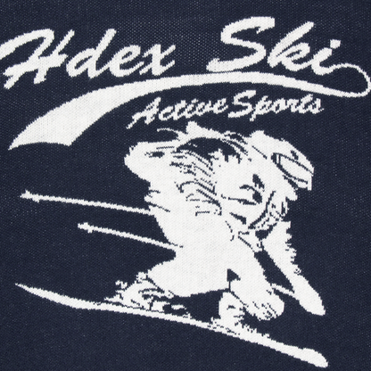 【早鳥優惠】Over Fit Ski  混羊毛針織毛衣 深藍色(男女同款)