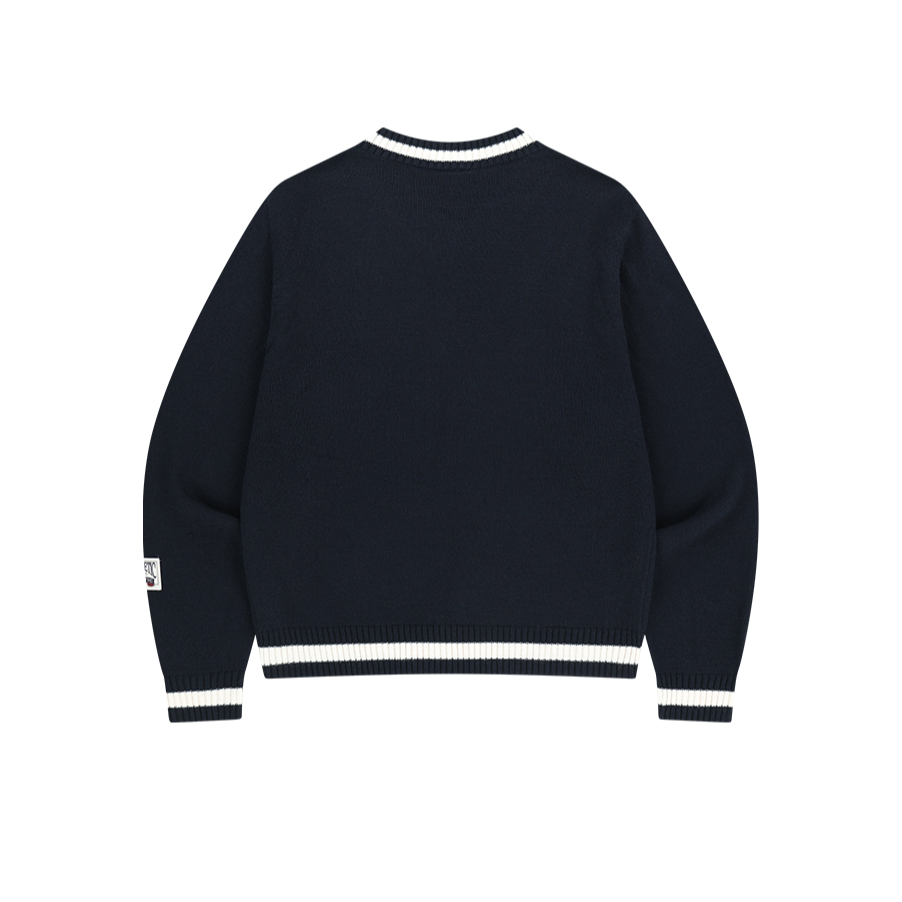 【早鳥優惠】Womens Rugby 混羊毛針織毛衣 深藍色