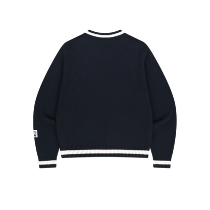 【早鳥優惠】Womens Rugby 混羊毛針織毛衣 深藍色