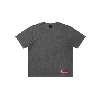 Core Back Logo Gint Fit 水洗復古風短袖上衣 鐵灰色