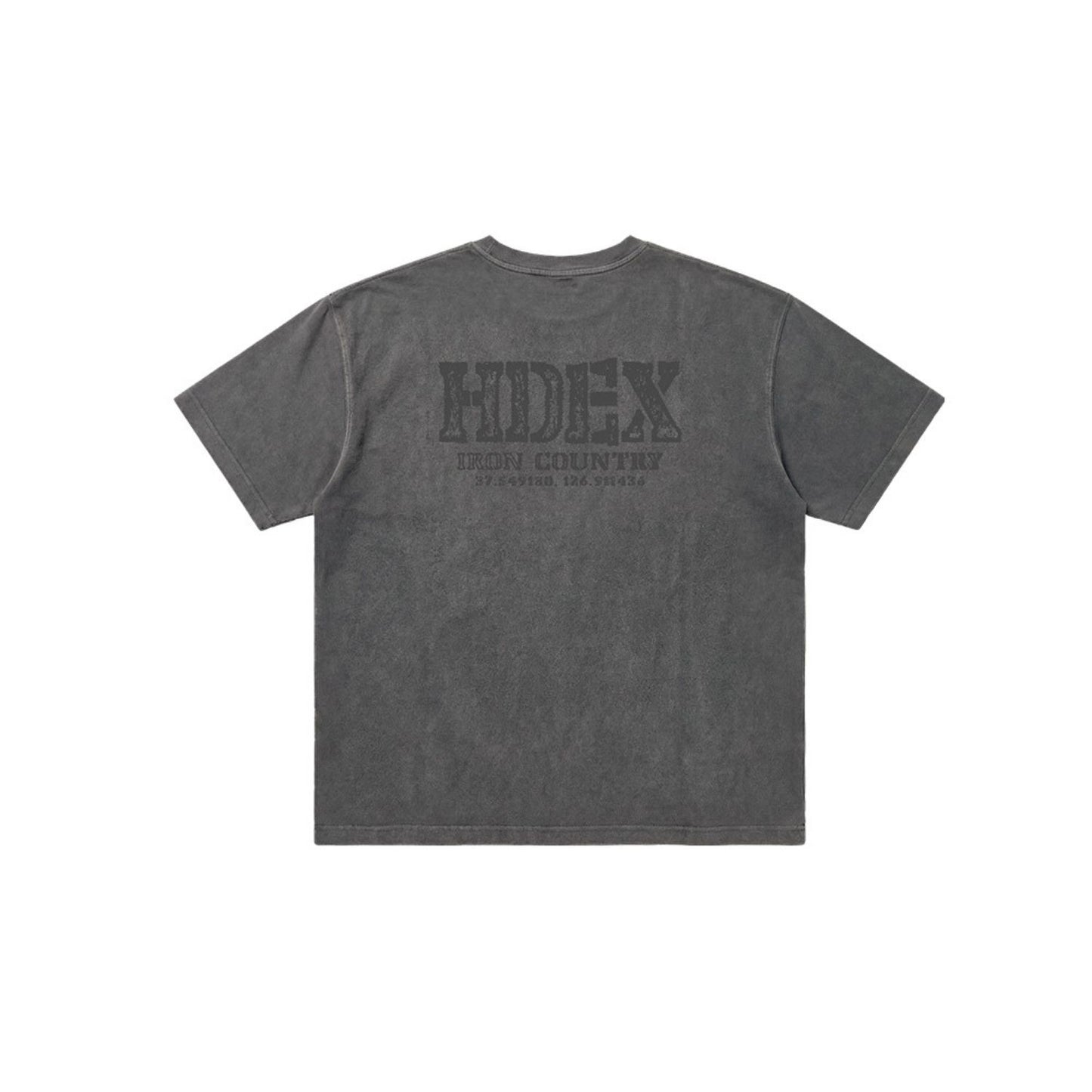 Core Back Logo Gint Fit 水洗復古風短袖上衣 鐵灰色