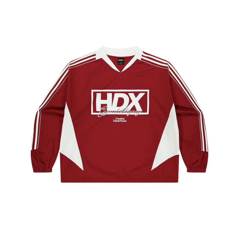 【新品早鳥優惠】Color Summit 美式足球風運動長袖上衣 紅色(男女同款)