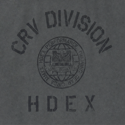 Division 復古水洗短袖上衣 炭灰色